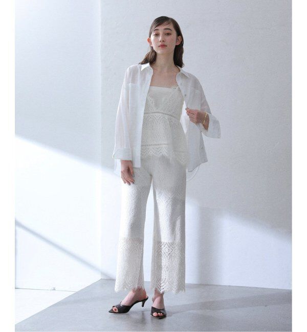  「《追加》【洗える】ウォッシャブルレースキャミトップス」|シャツ・ブラウス|