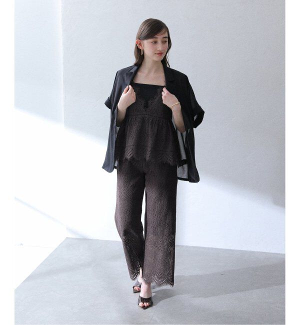  「《追加》【洗える】ウォッシャブルレースキャミトップス」|シャツ・ブラウス|