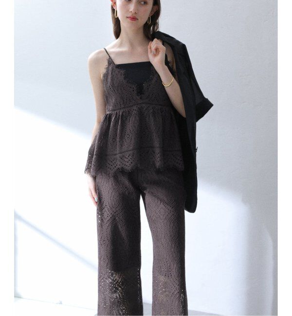  「《追加》【洗える】ウォッシャブルレースキャミトップス」|シャツ・ブラウス|