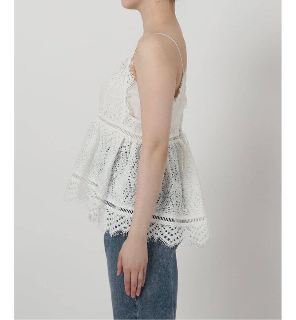  「《追加》【洗える】ウォッシャブルレースキャミトップス」|シャツ・ブラウス|