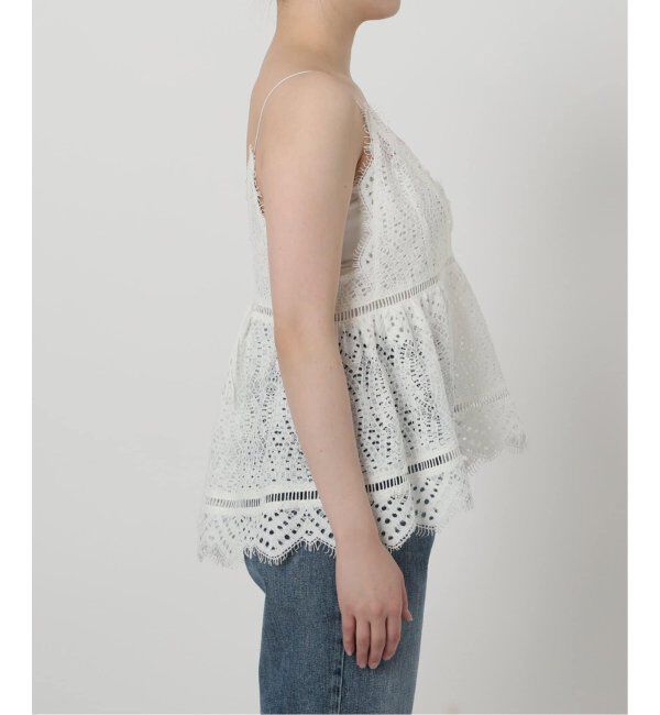  「《追加》【洗える】ウォッシャブルレースキャミトップス」|シャツ・ブラウス|