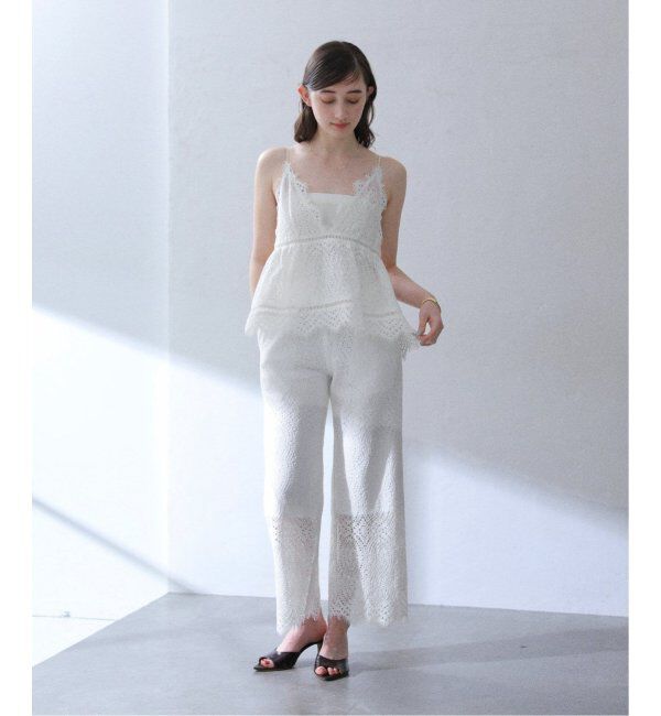  「《追加》【洗える】ウォッシャブルレースキャミトップス」|シャツ・ブラウス|