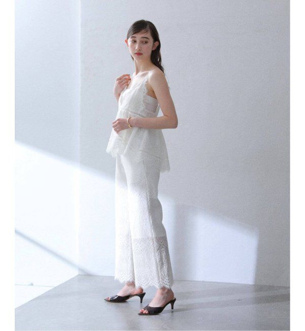  「《追加》【洗える】ウォッシャブルレースキャミトップス」|シャツ・ブラウス|