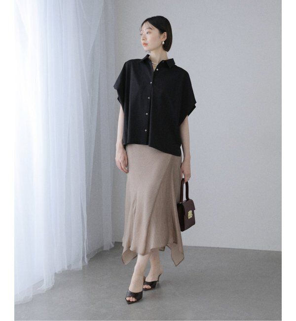  「【洗える】ストレッチシャツ」|シャツ・ブラウス|