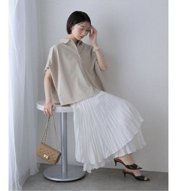  「【洗える】ストレッチシャツ」|シャツ・ブラウス|