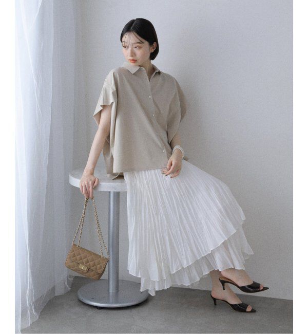  「【洗える】ストレッチシャツ」|シャツ・ブラウス|