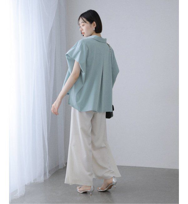  「【洗える】ストレッチシャツ」|シャツ・ブラウス|