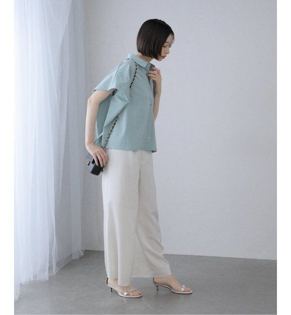  「【洗える】ストレッチシャツ」|シャツ・ブラウス|