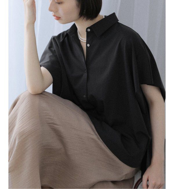  「【洗える】ストレッチシャツ」|シャツ・ブラウス|