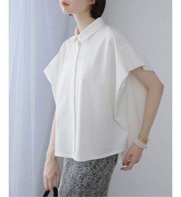  「【洗える】ストレッチシャツ」|シャツ・ブラウス|ホワイト