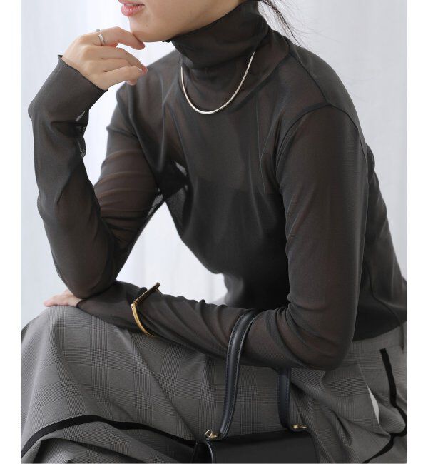  「【洗える】シアースタンドプルオーバー」|Tシャツ・カットソー|グレー