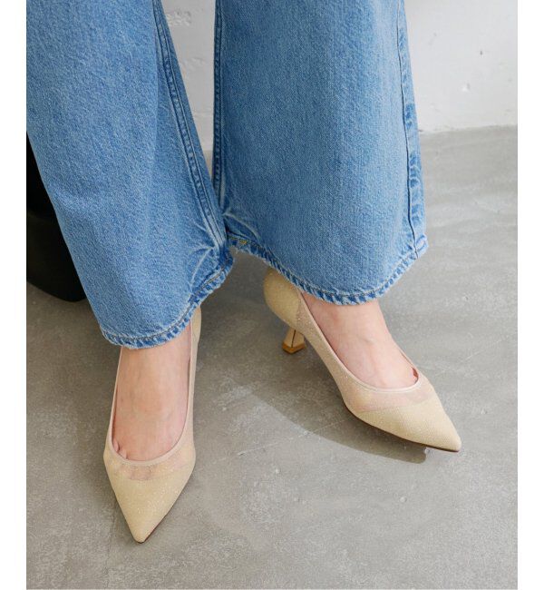  「《追加》5cmポインテッドチュールドットパンプス」|パンプス|