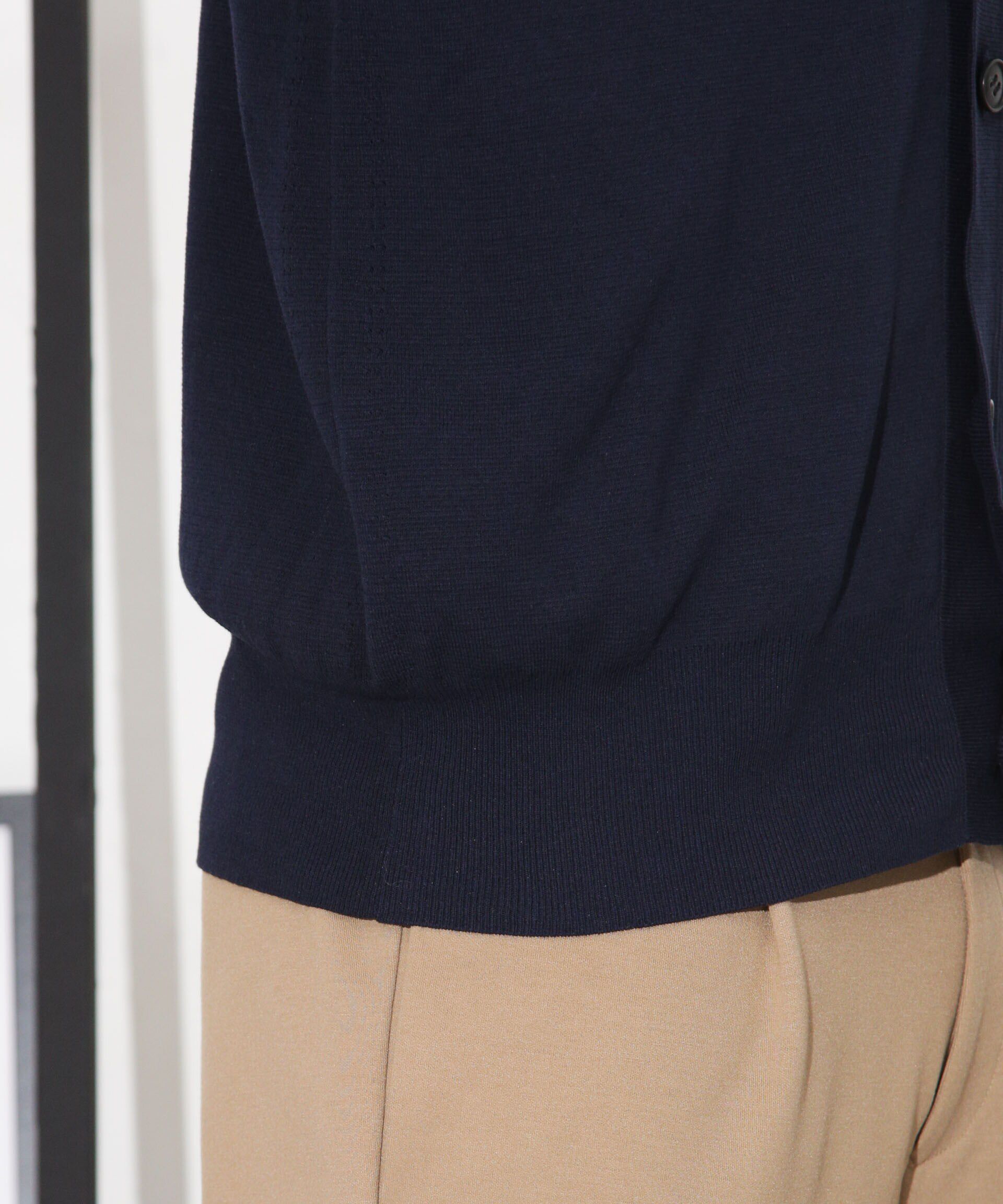 nano･universe「C/solotex(R)サドルショルダーVネックカーディガン」|ニット・セーター|