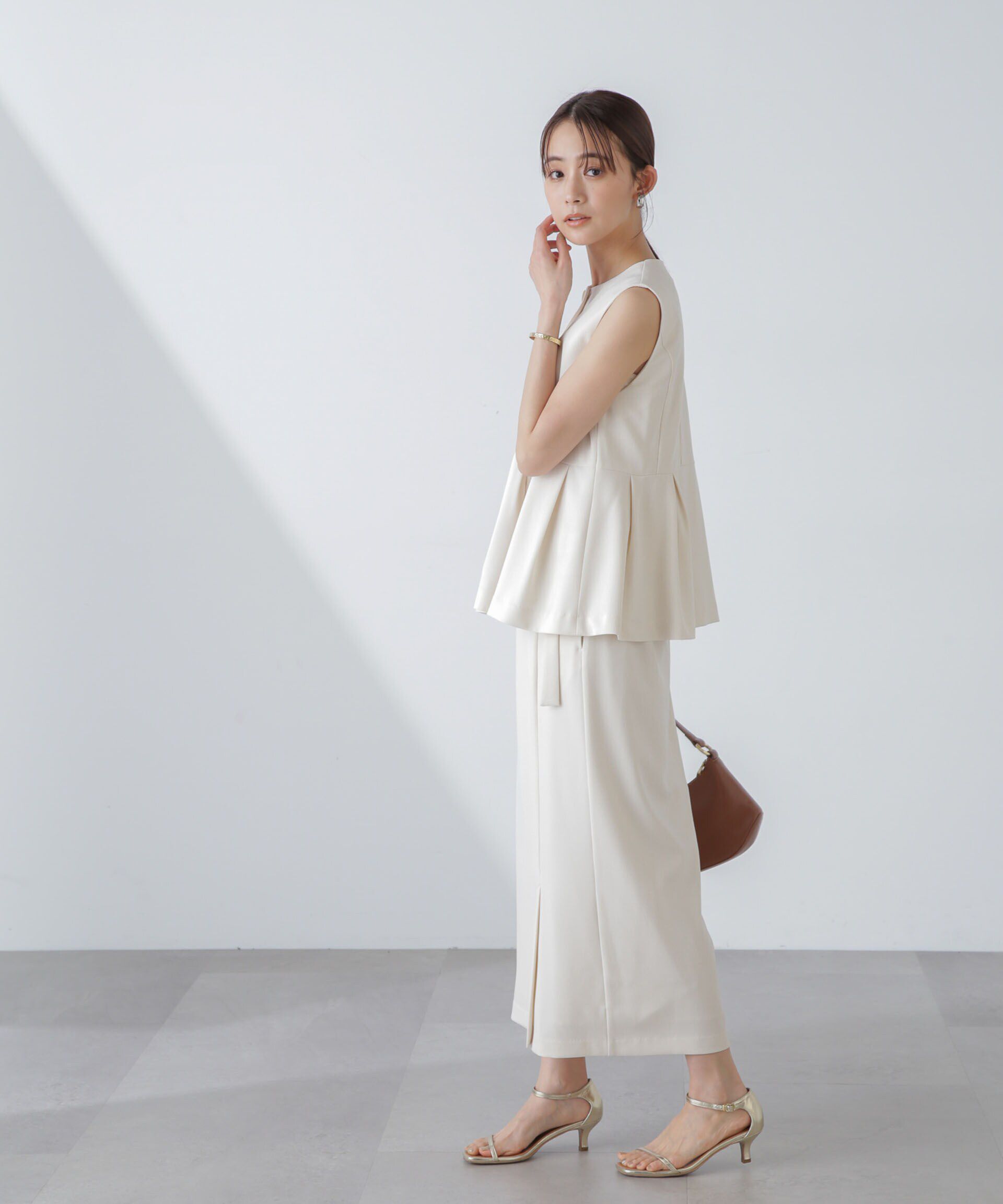 nano･universe「多機能素材ペプラムジレ(セットアップ可）」|ベスト・ジレ|