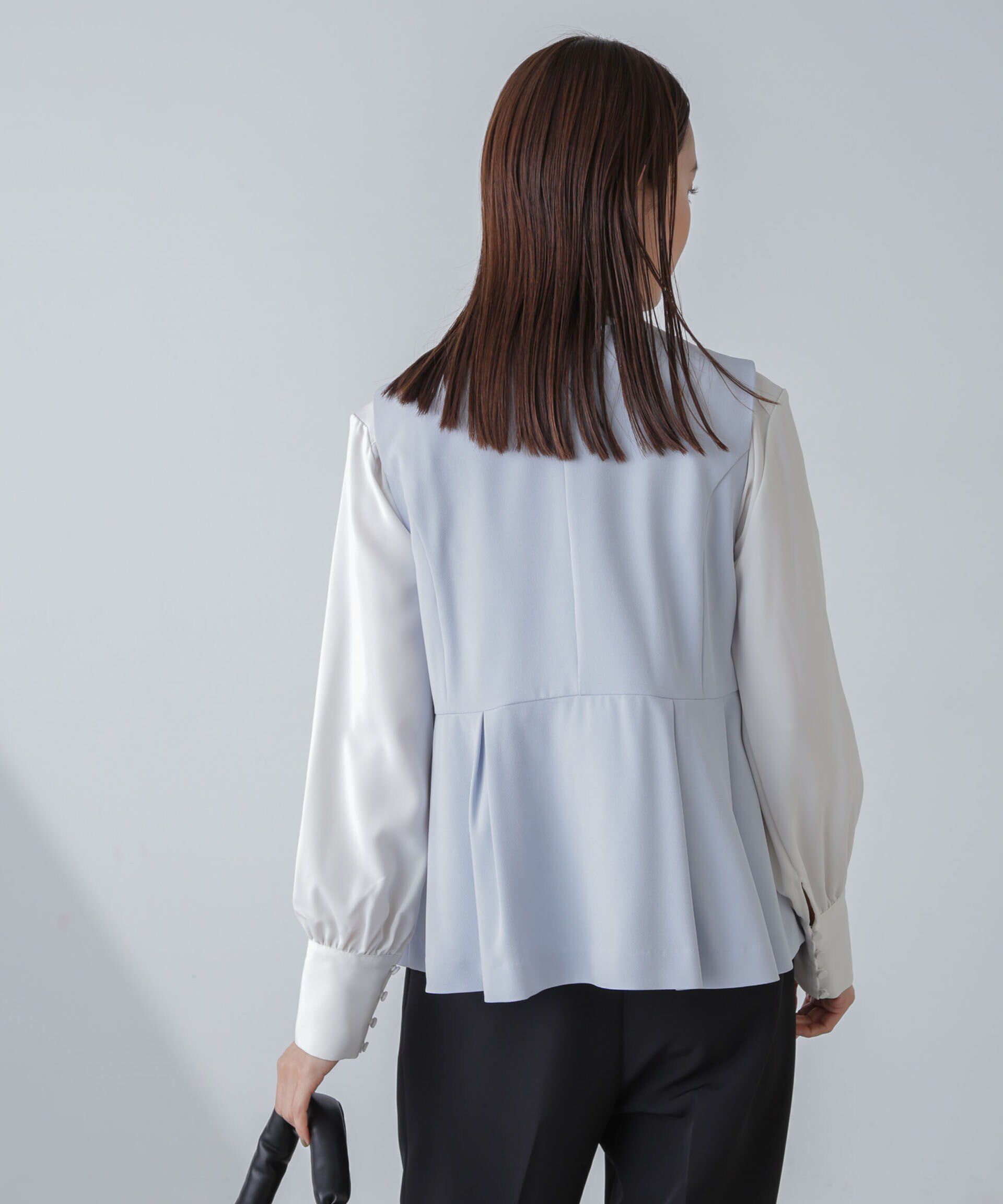 nano･universe「多機能素材ペプラムジレ(セットアップ可）」|ベスト・ジレ|