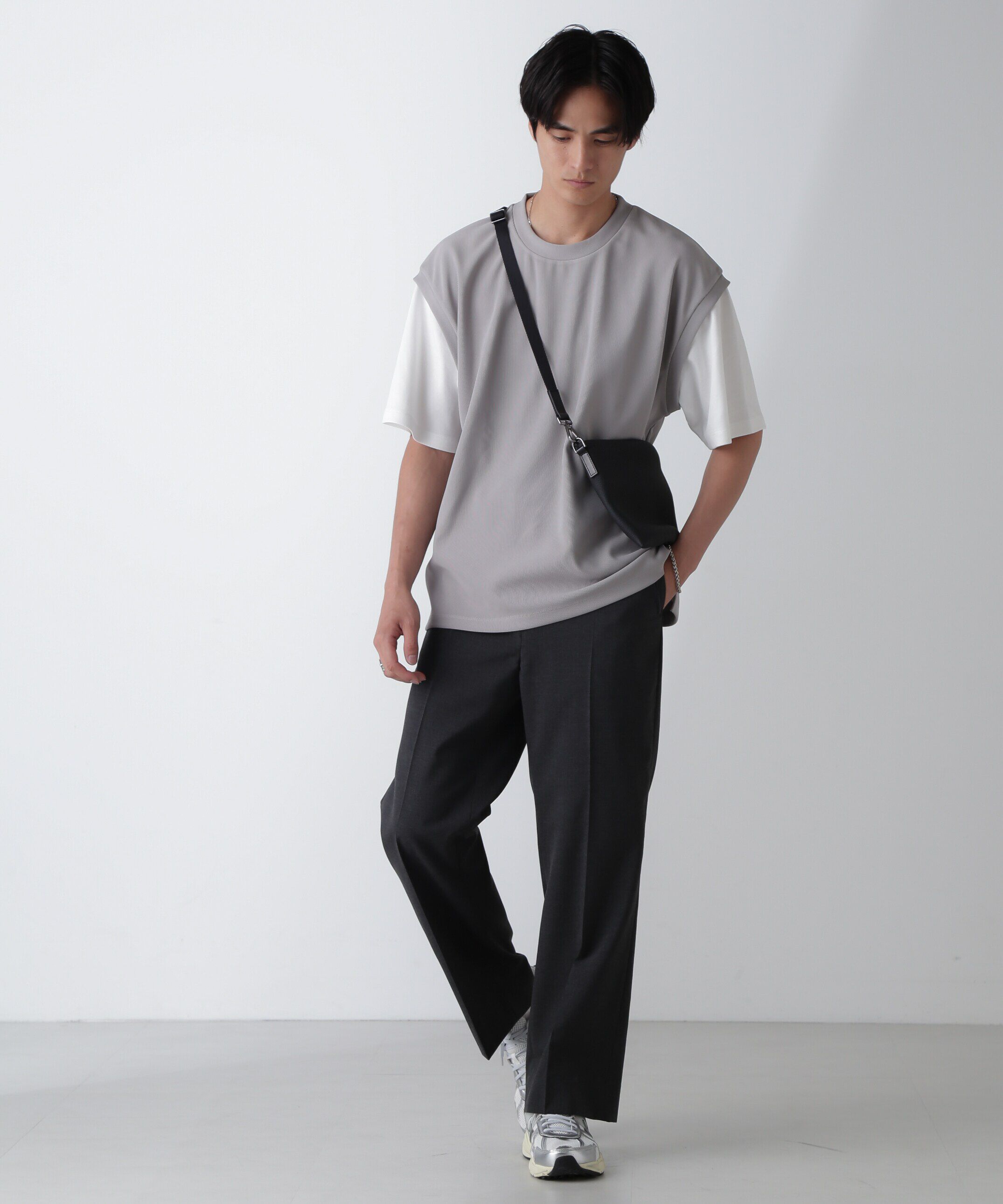 nano･universe「フェイクレイヤードリラックスTシャツ 半袖」|Tシャツ・カットソー|