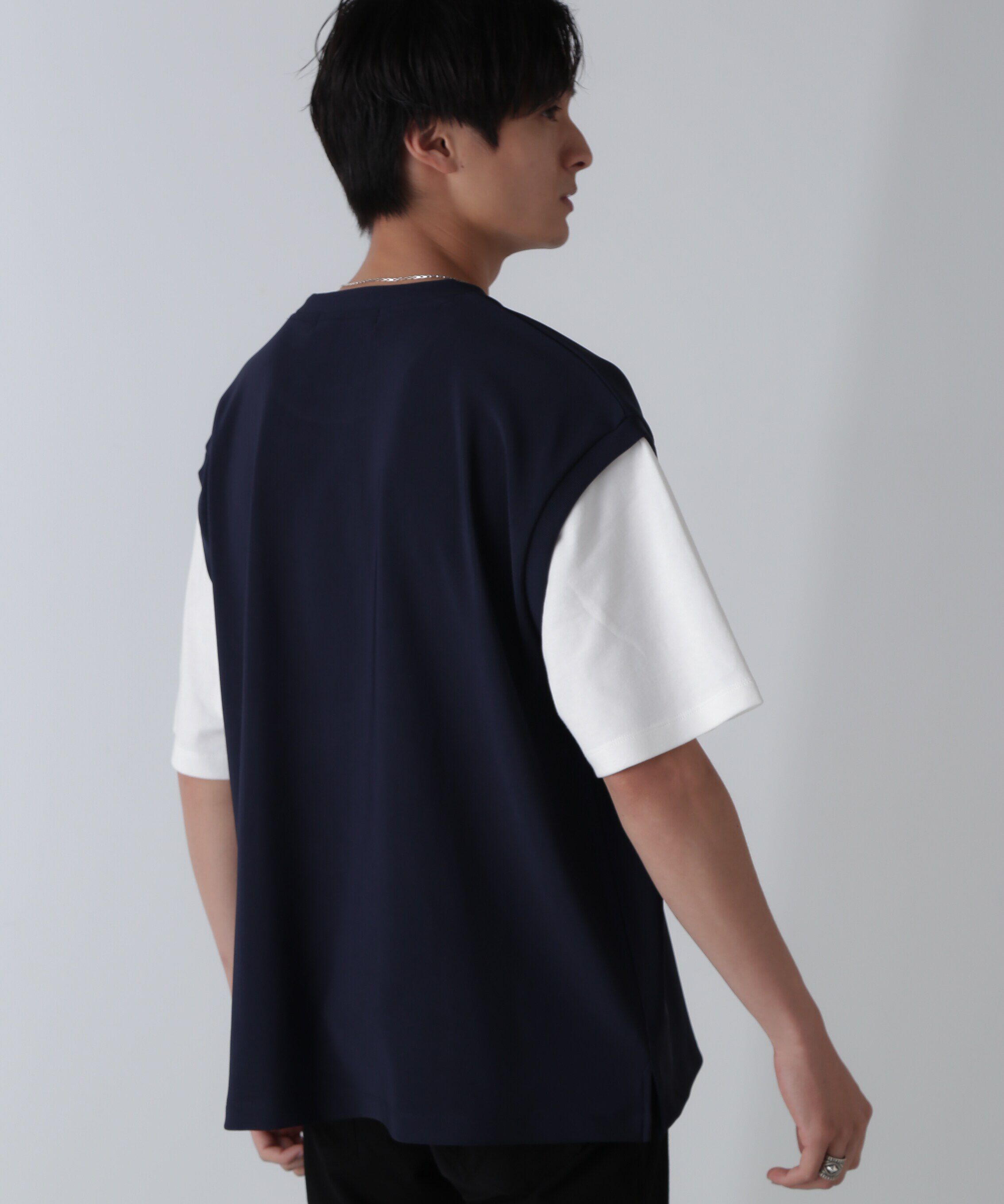 nano･universe「フェイクレイヤードリラックスTシャツ 半袖」|Tシャツ・カットソー|