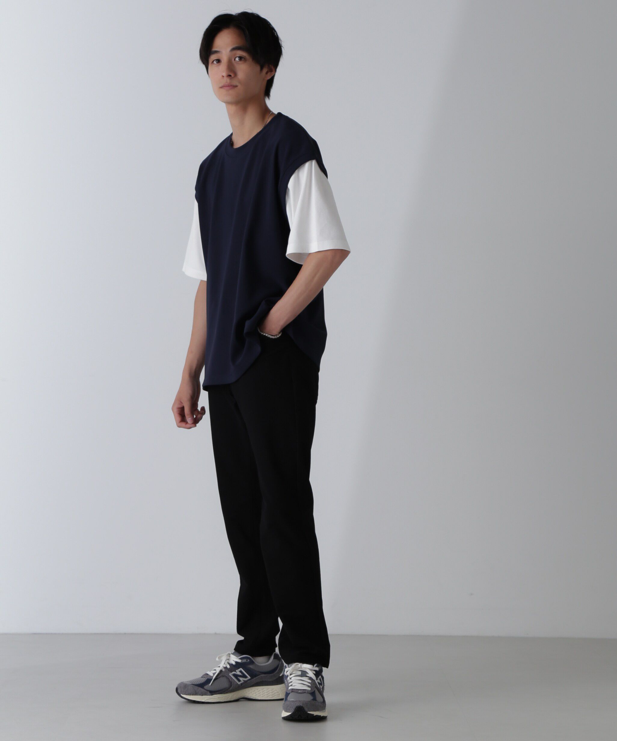 nano･universe「フェイクレイヤードリラックスTシャツ 半袖」|Tシャツ・カットソー|