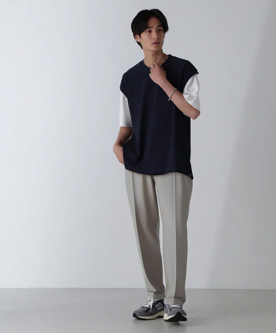 nano･universe「フェイクレイヤードリラックスTシャツ 半袖」|Tシャツ・カットソー|