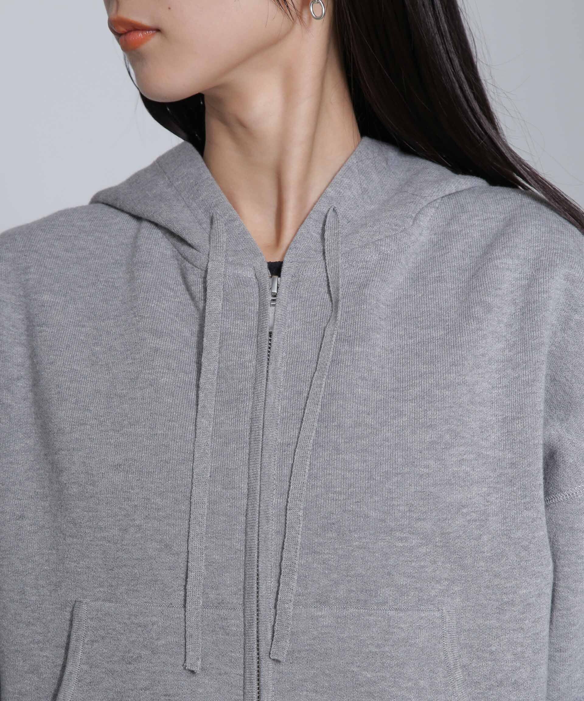 nano･universe「接結ニットパーカー」|ニット・セーター|