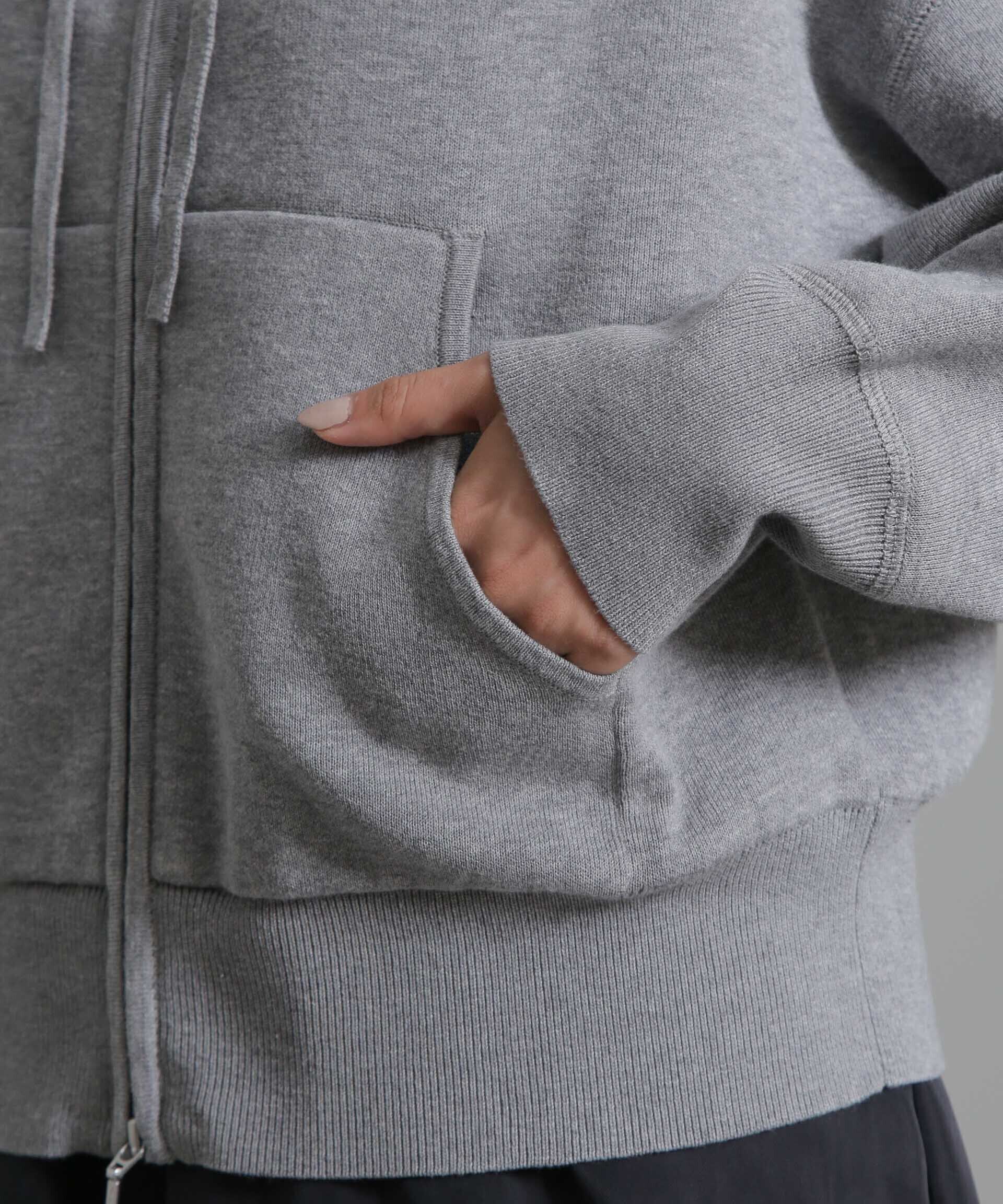 nano･universe「接結ニットパーカー」|ニット・セーター|