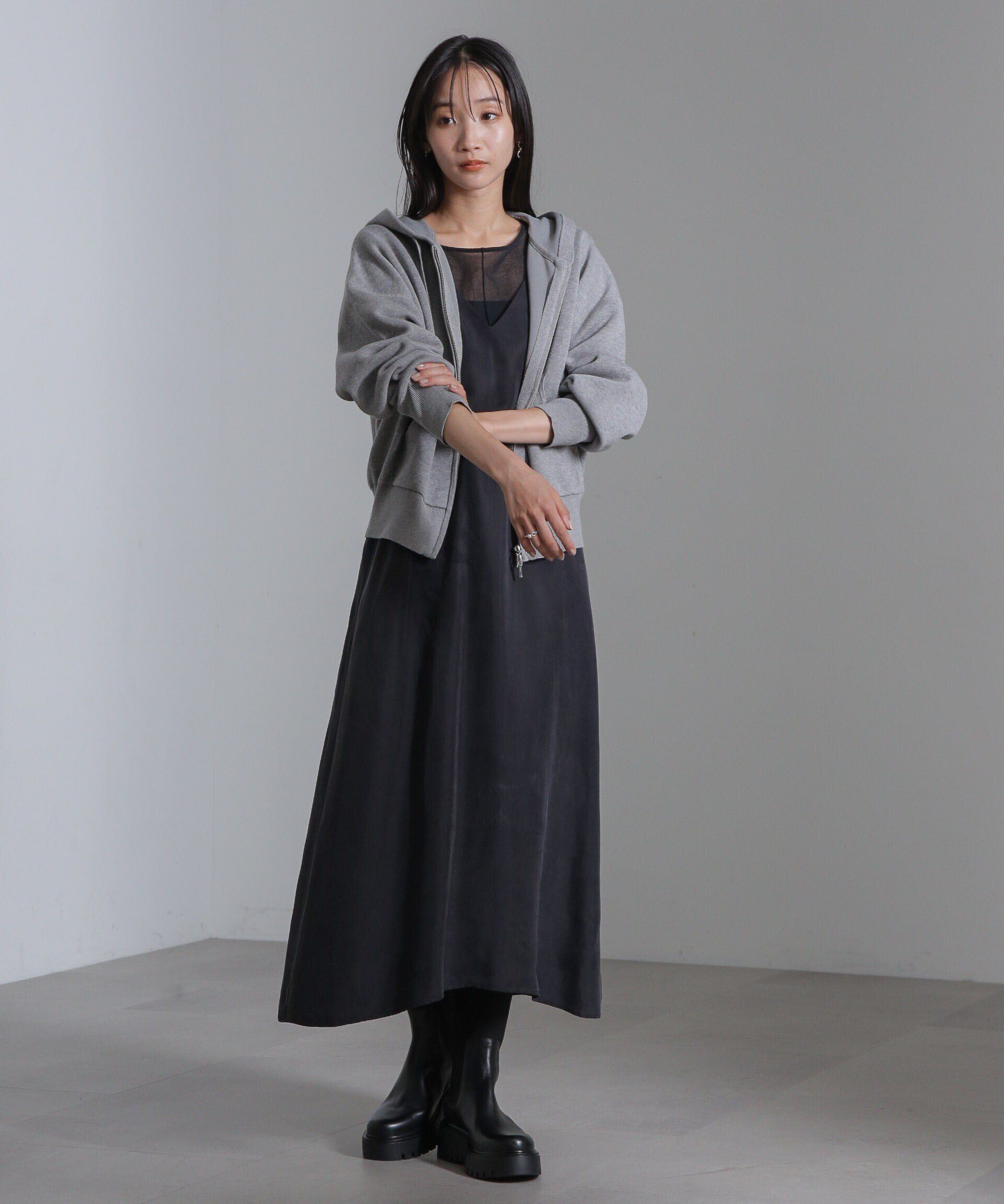 nano･universe「接結ニットパーカー」|ニット・セーター|