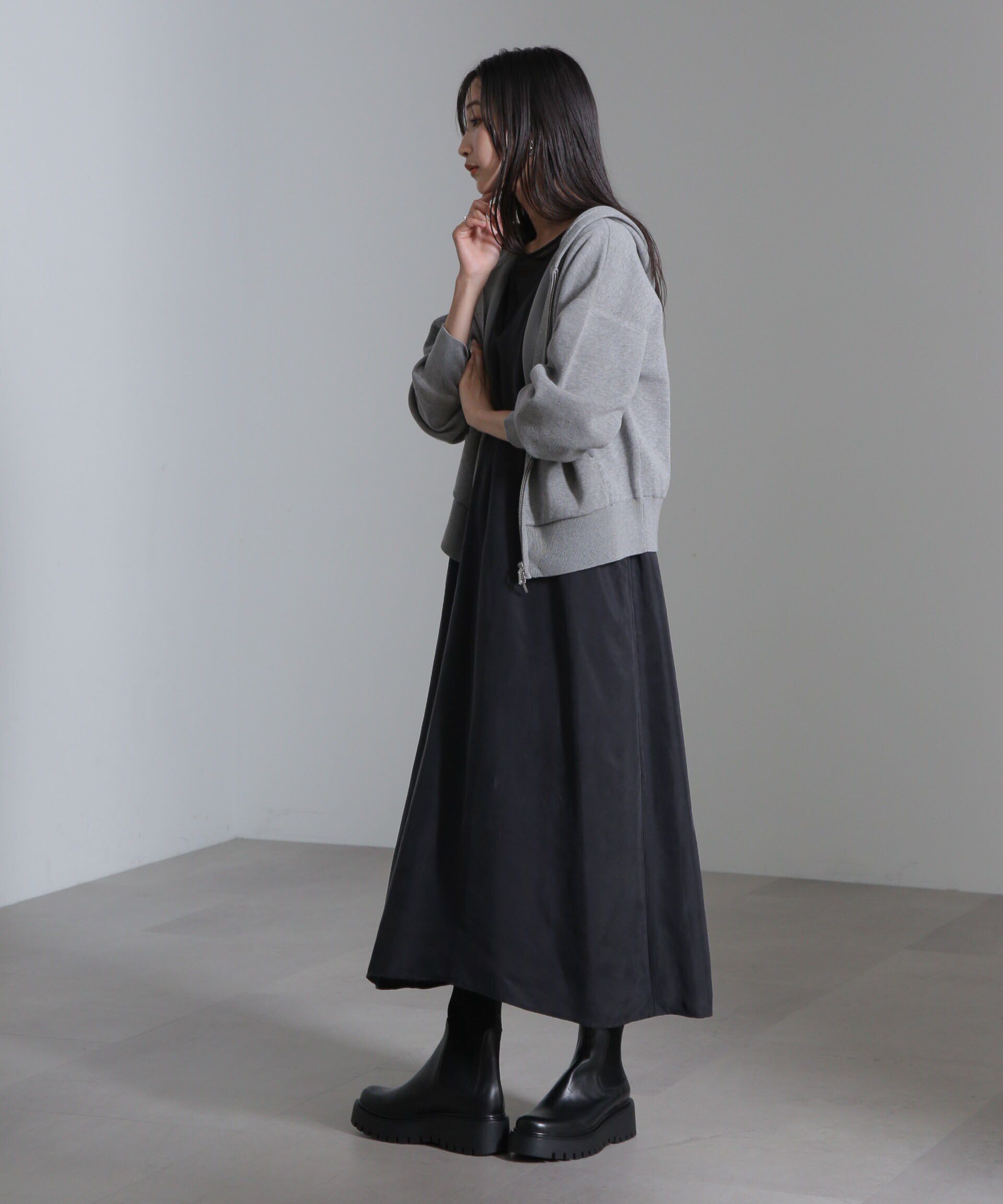 nano･universe「接結ニットパーカー」|ニット・セーター|