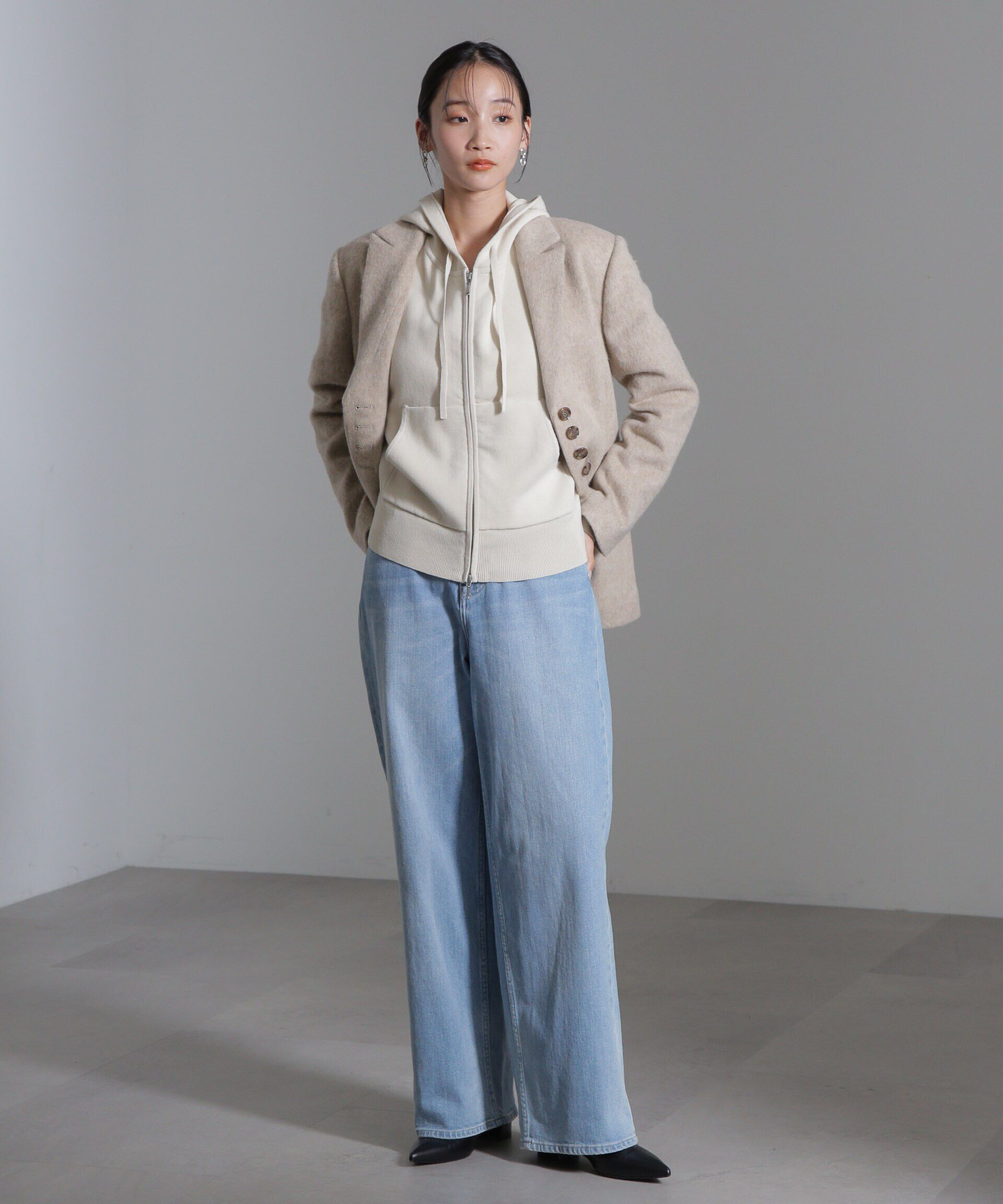 nano･universe「接結ニットパーカー」|ニット・セーター|