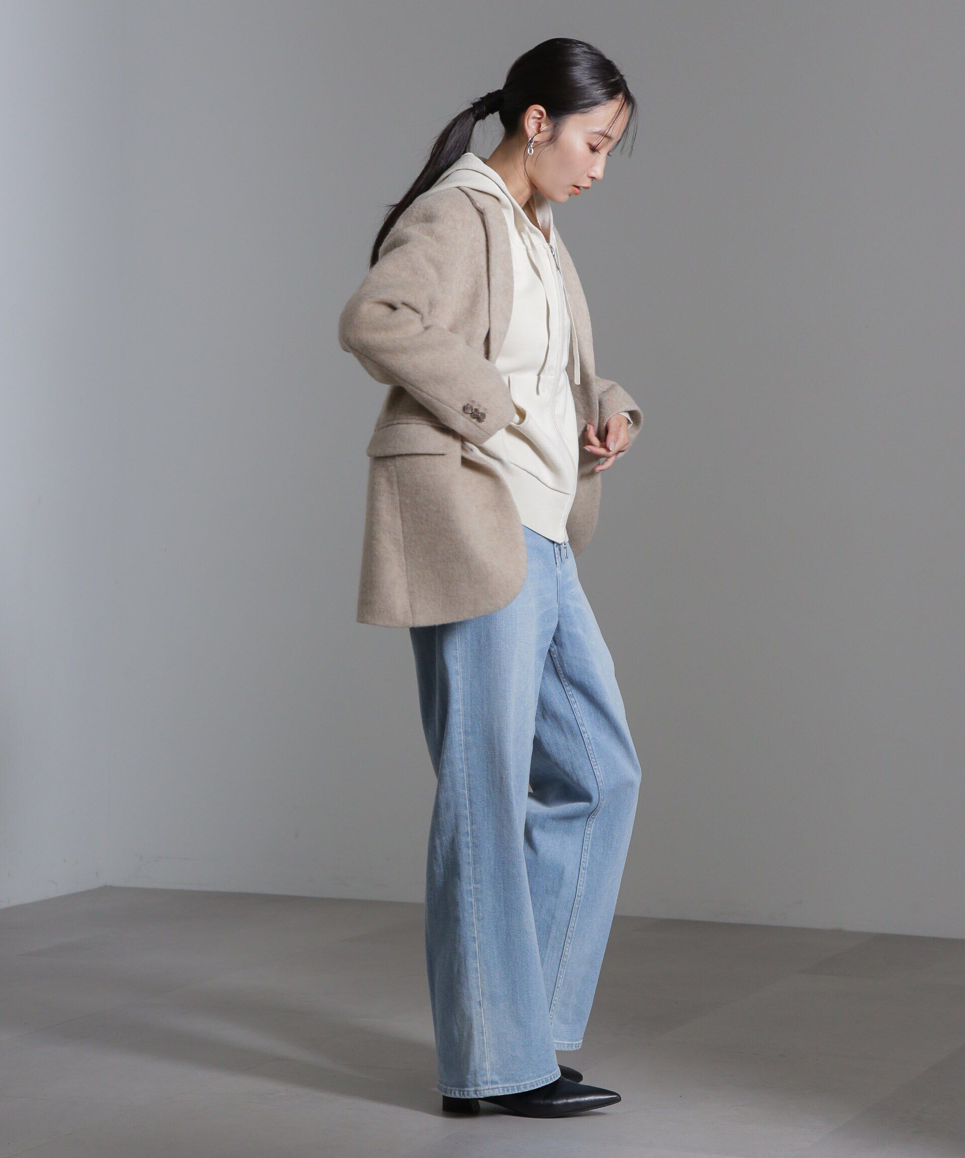 nano･universe「接結ニットパーカー」|ニット・セーター|