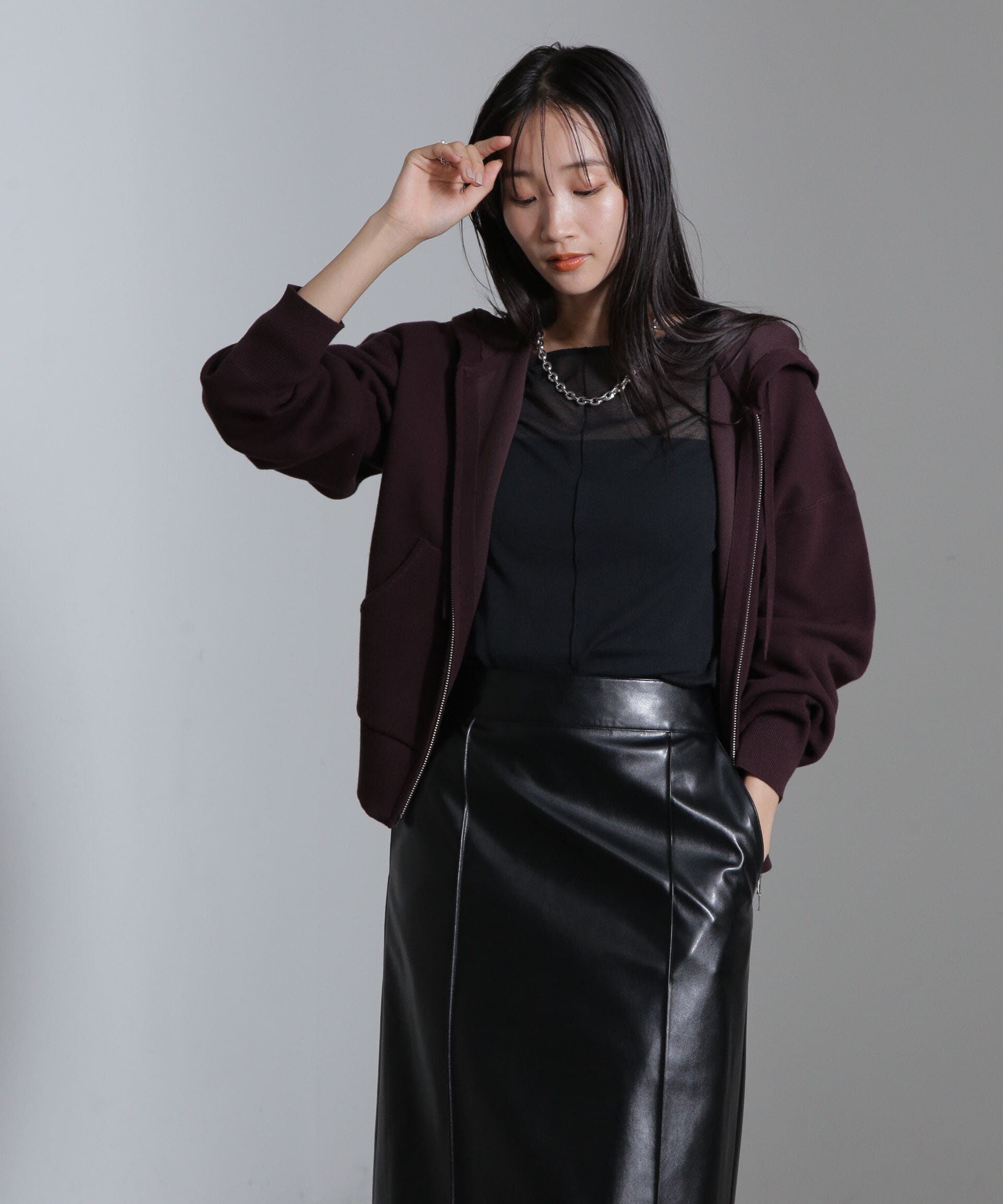 nano･universe「接結ニットパーカー」|ニット・セーター|