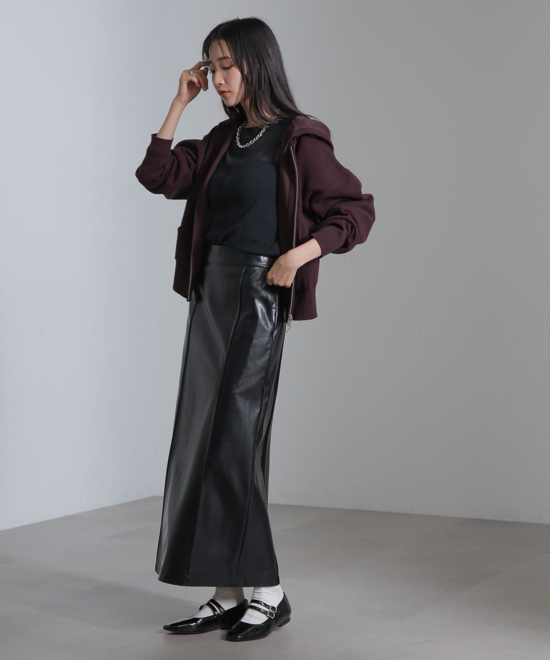 nano･universe「接結ニットパーカー」|ニット・セーター|