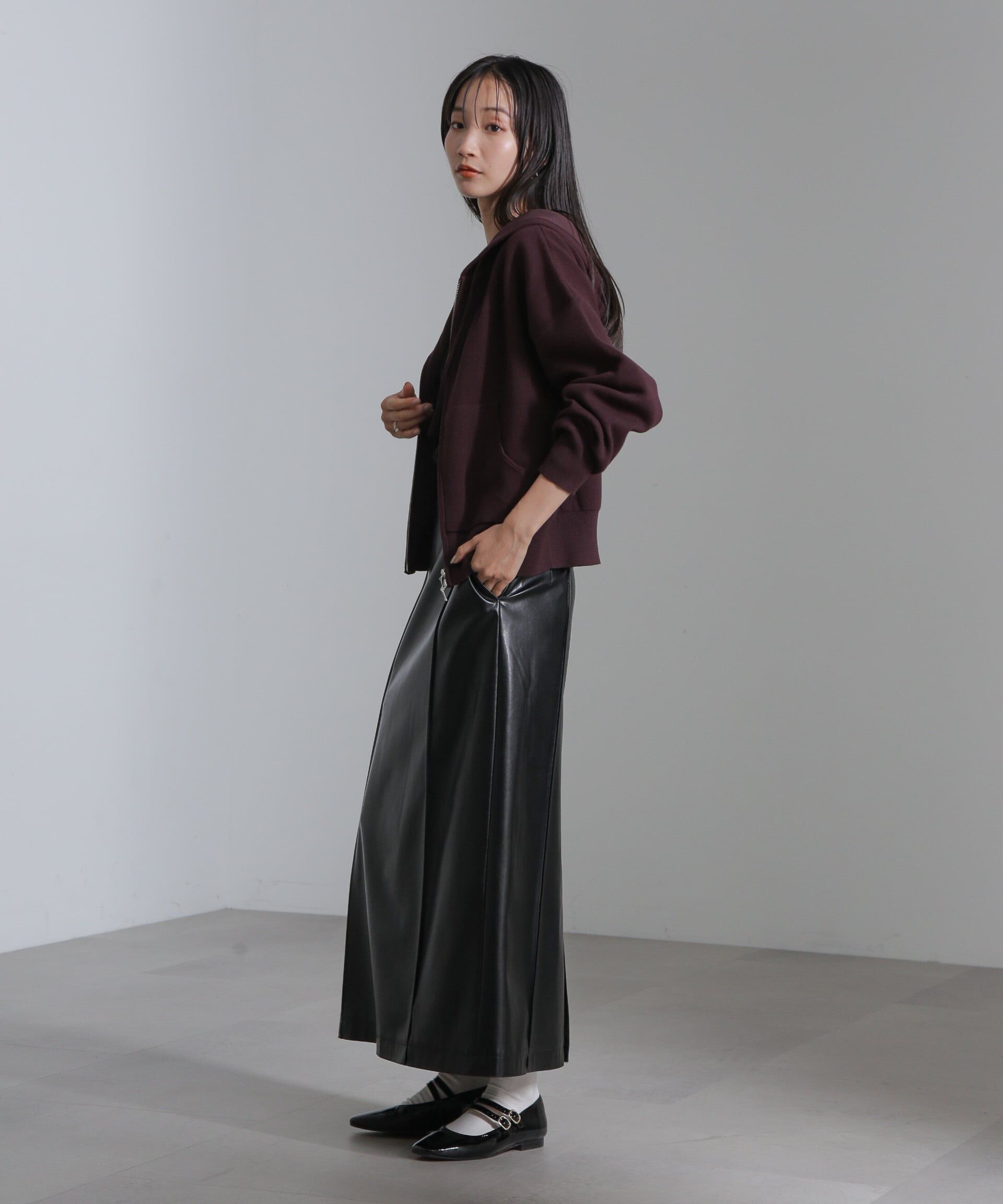 nano･universe「接結ニットパーカー」|ニット・セーター|