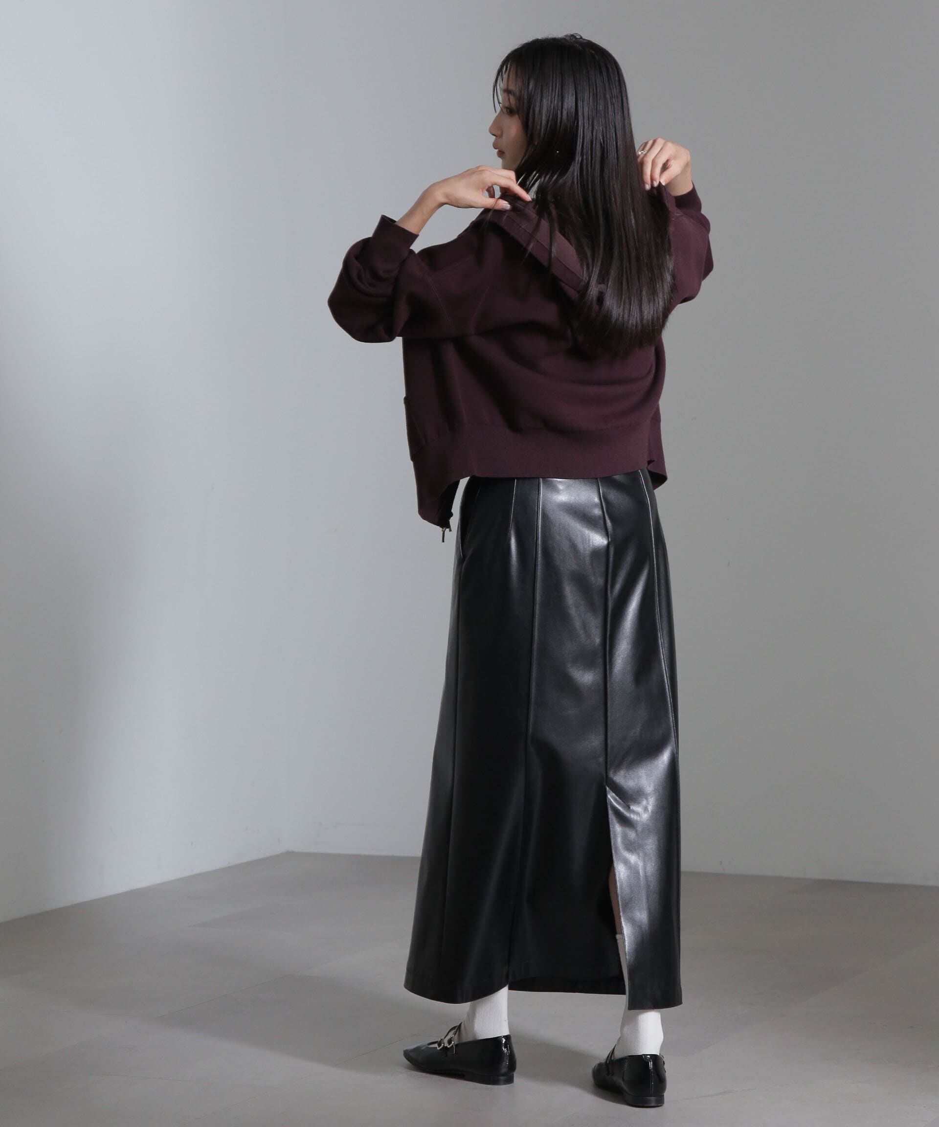 nano･universe「接結ニットパーカー」|ニット・セーター|