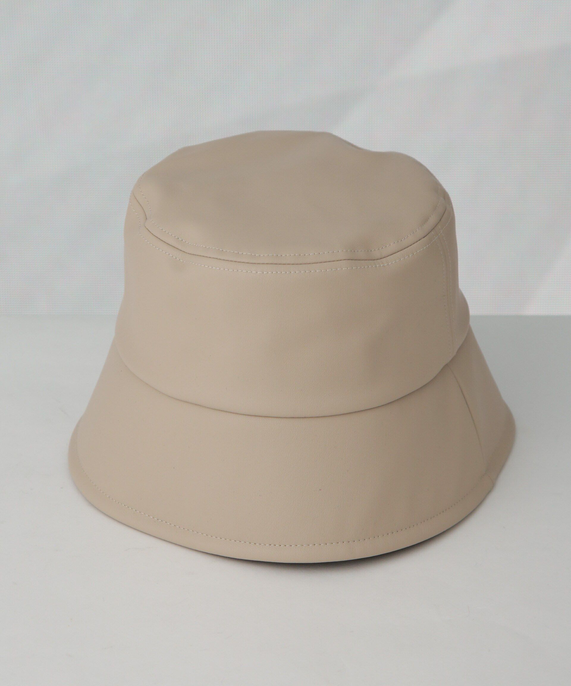 nano･universe「フェイクレザーバケットハット」|キャップ・キャスケット|