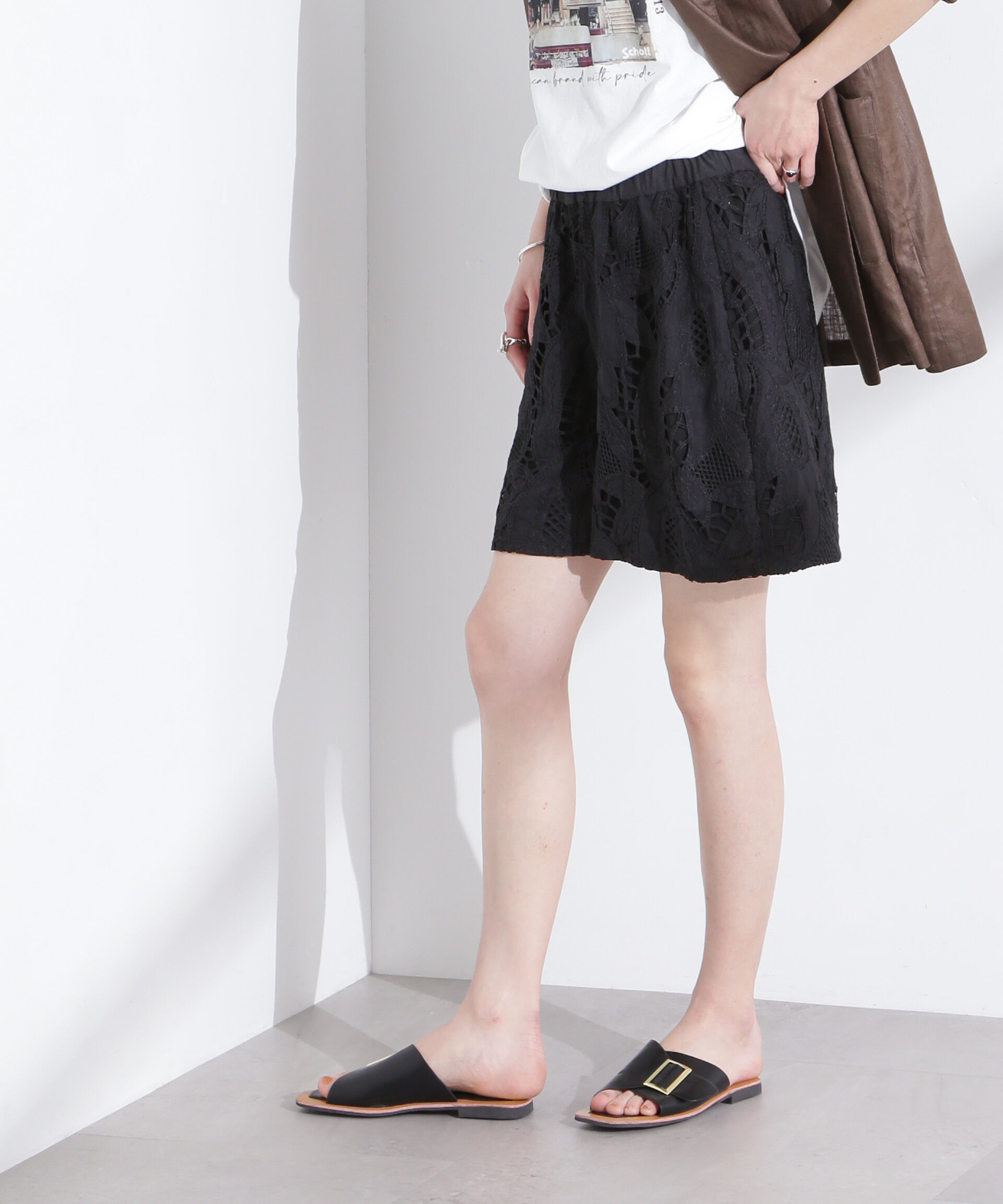 nano･universe「イージーレースショートパンツ」|チノ|