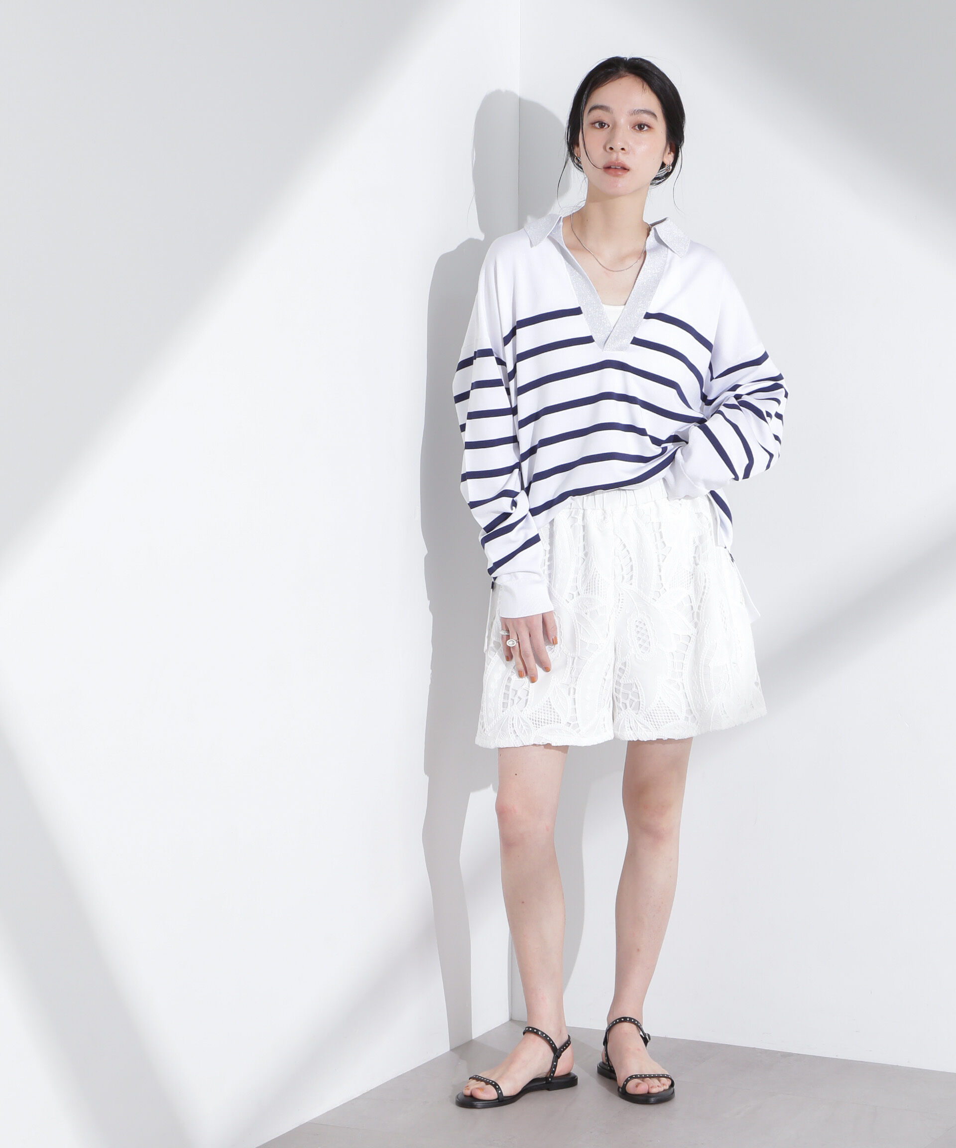 nano･universe「イージーレースショートパンツ」|チノ|