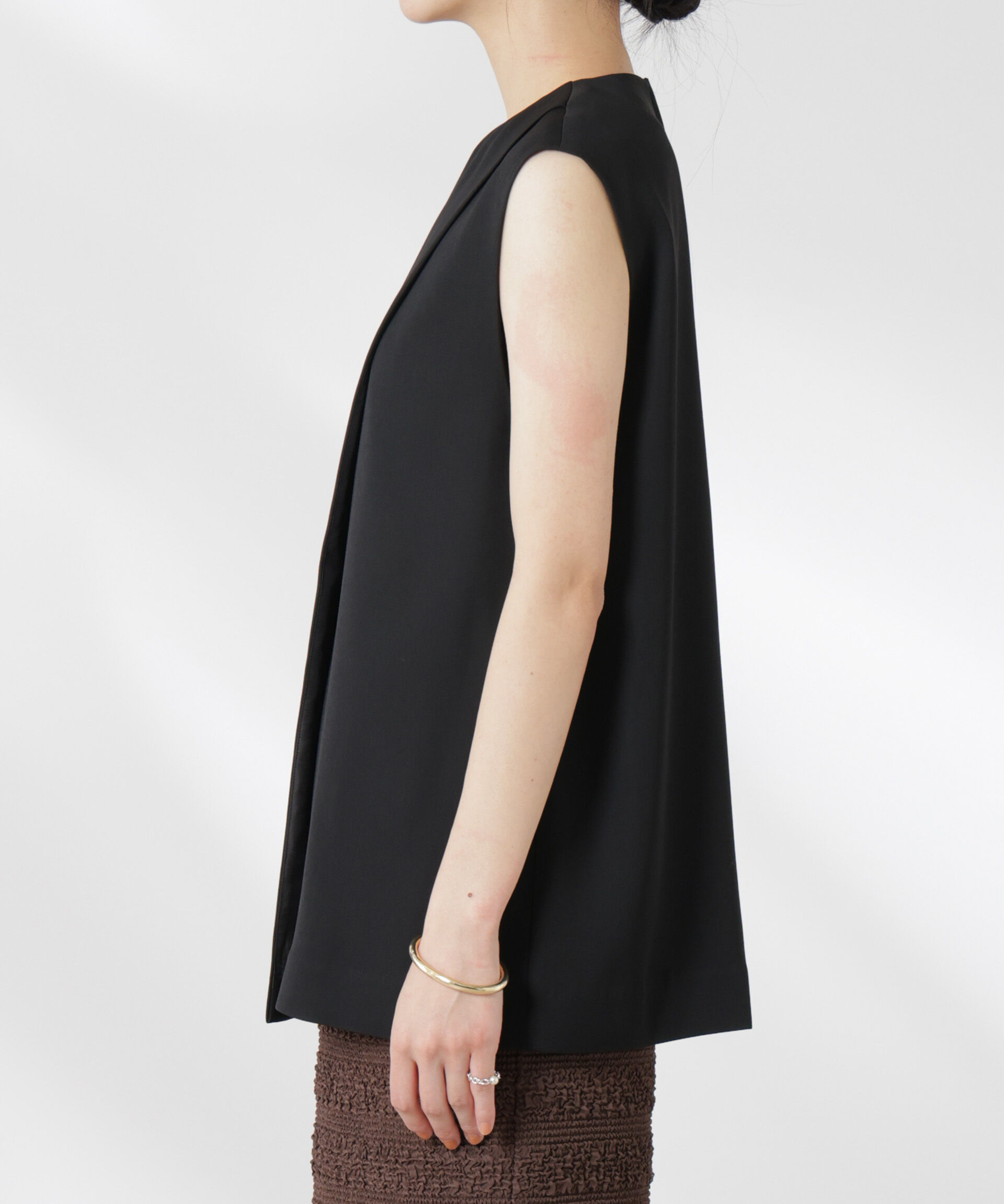 nano･universe「ダブルクロスフロントレイヤードブラウス (セットアップ可)」|シャツ・ブラウス|