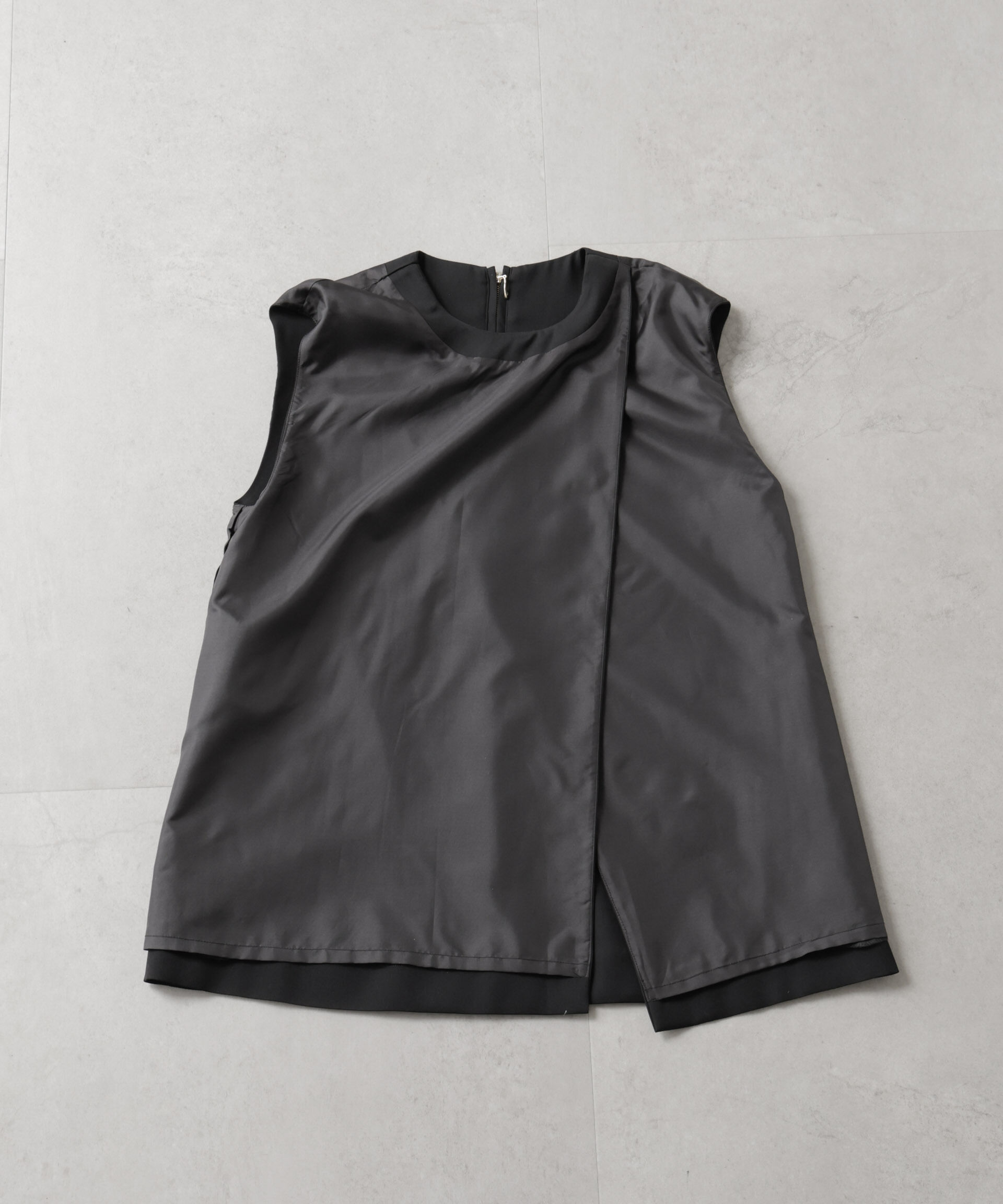 nano･universe「ダブルクロスフロントレイヤードブラウス (セットアップ可)」|シャツ・ブラウス|