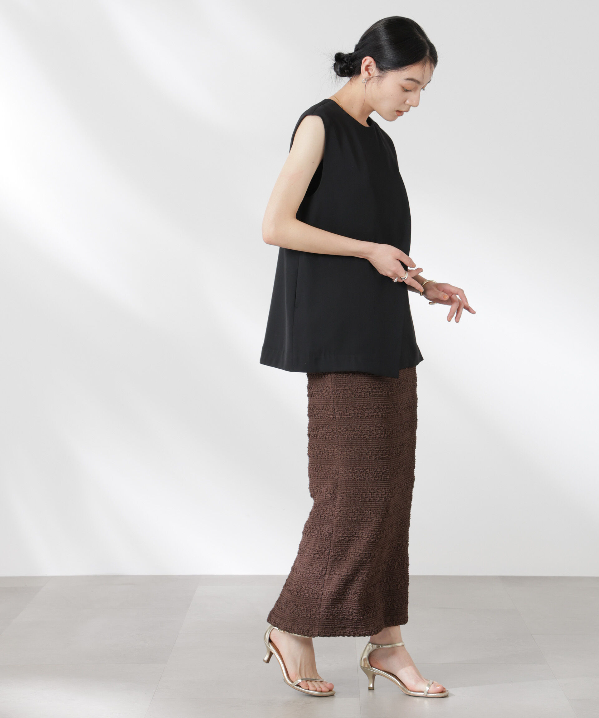 nano･universe「ダブルクロスフロントレイヤードブラウス (セットアップ可)」|シャツ・ブラウス|