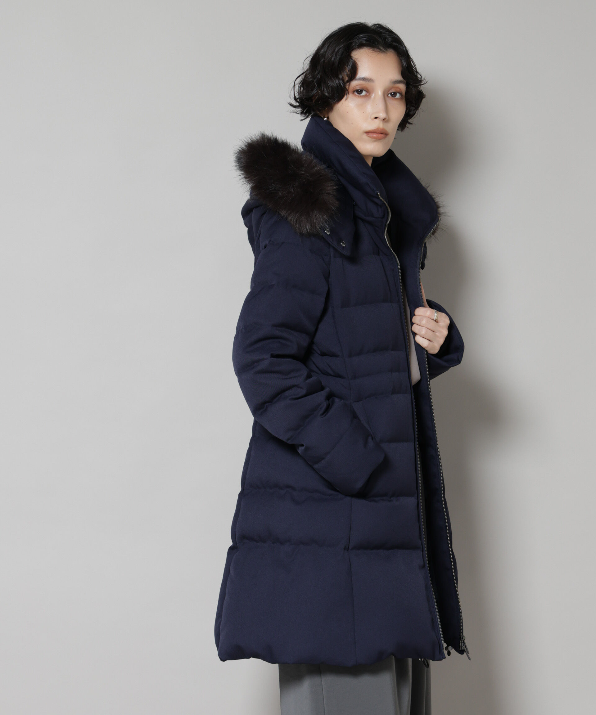 nano･universe「「西川ダウン(R)」サージロングダウン」|ダウン|