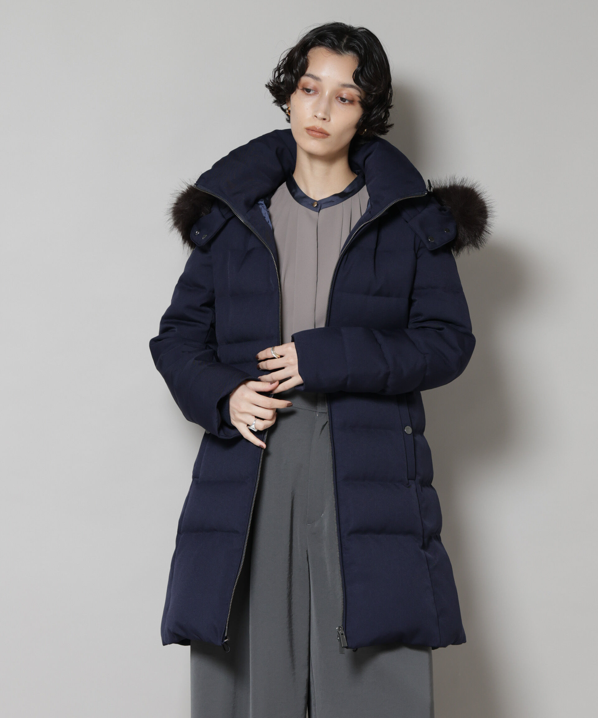 nano･universe「「西川ダウン(R)」サージロングダウン」|ダウン|