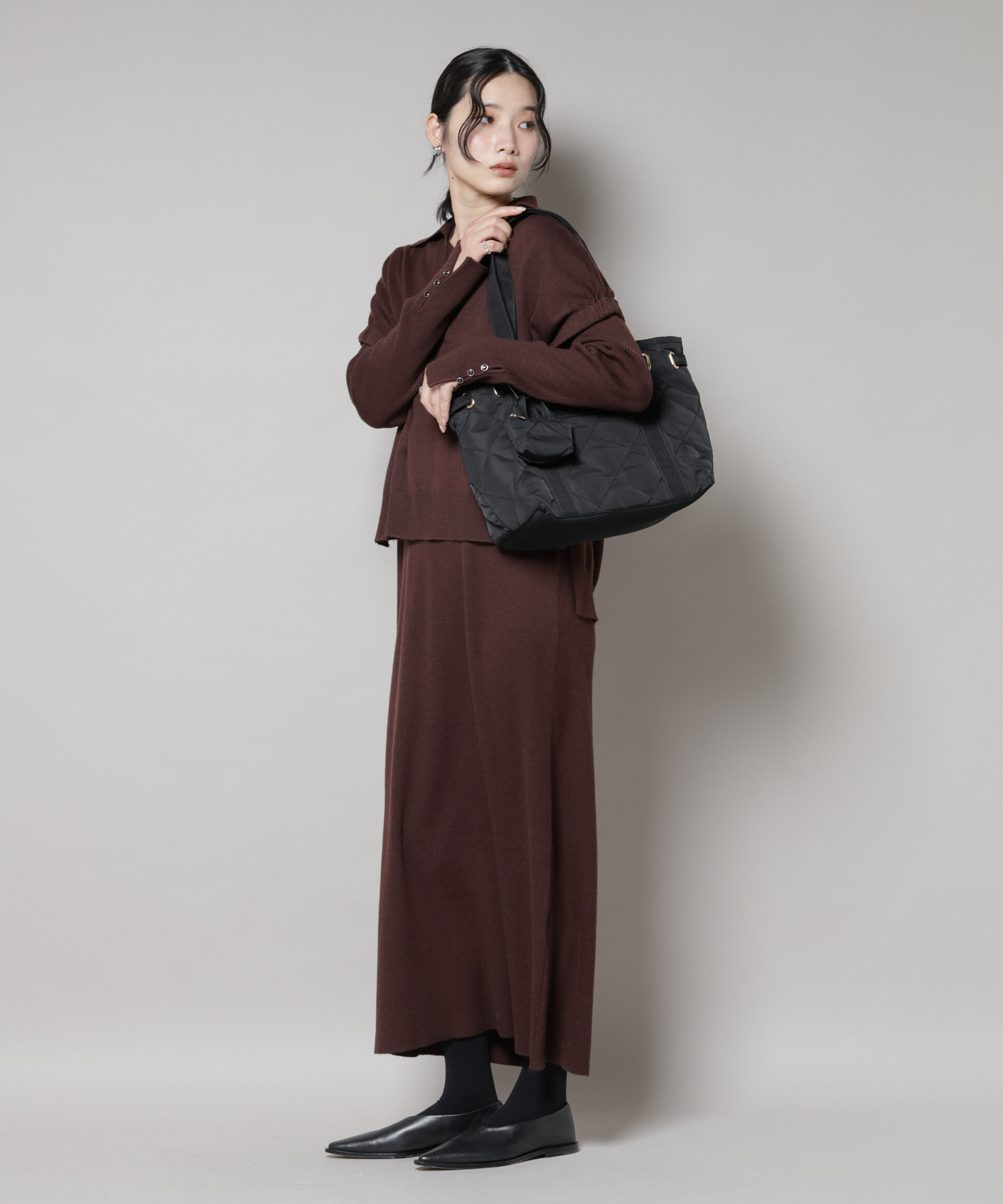 nano･universe「ミニバッグ付きキルティングトートバッグ」|ショルダー・メッセンジャー|