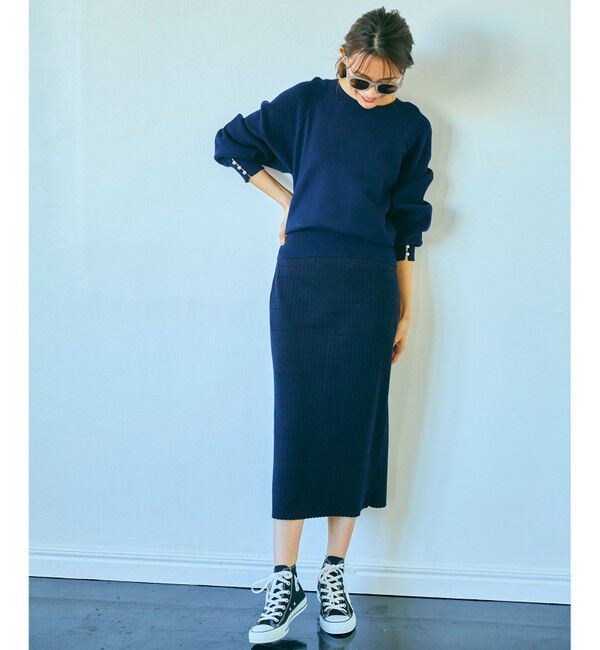 組曲「【洗える】アイレットパターン ニットスカート」|スカート|