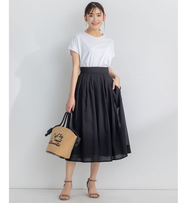 組曲「【汗ジミ防止・撥水】GIZAプレーティング天竺フレンチスリーブ カットソー」|Tシャツ・カットソー|