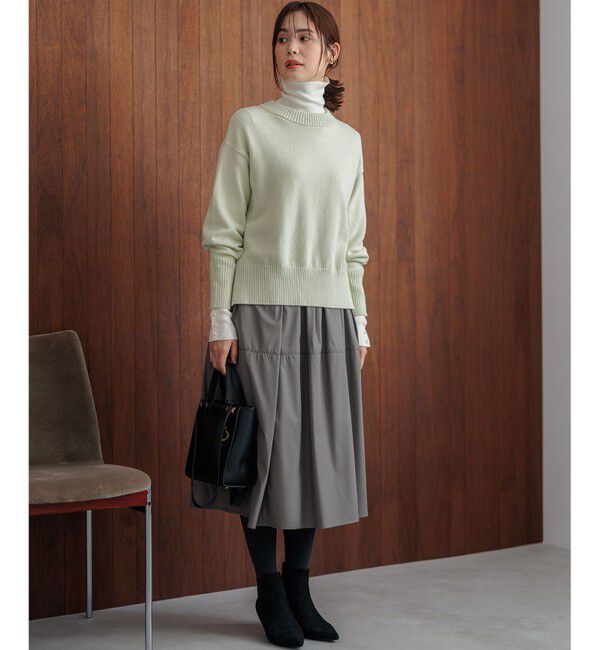 組曲「レザーライクライト タックギャザースカート」|スカート|