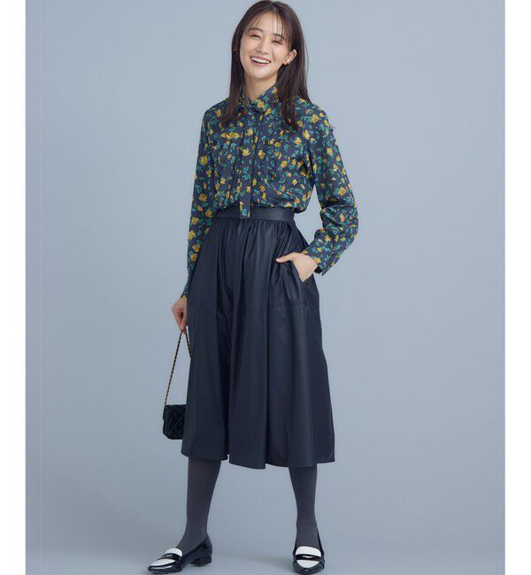 組曲「レザーライクライト タックギャザースカート」|スカート|