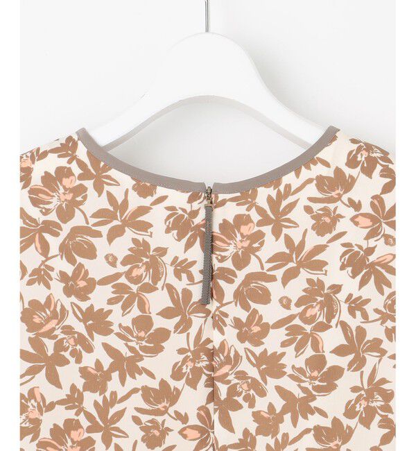 自由区「【洗える】スノーフラワープリント ワンピース」|ワンピース|