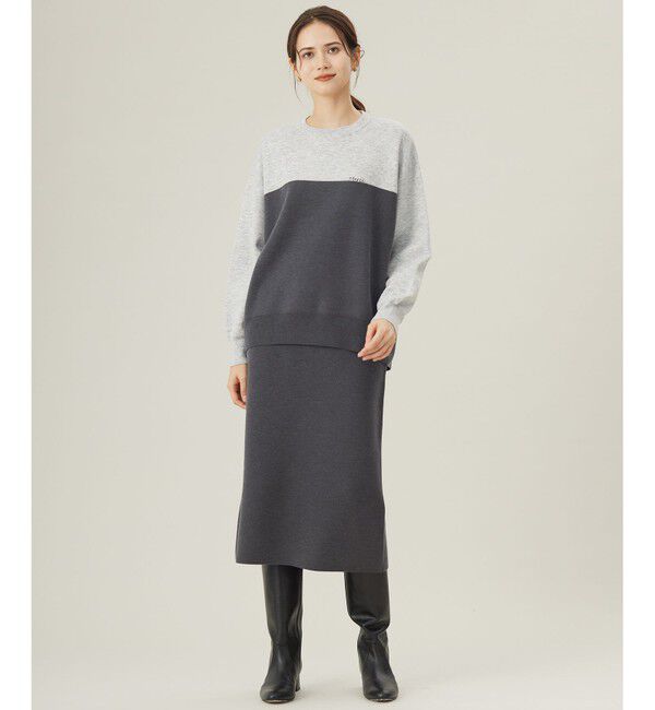 自由区「【カタログ掲載・セットアップ対応・洗える】スムージーブロッキング ニット」|ニット・セーター|