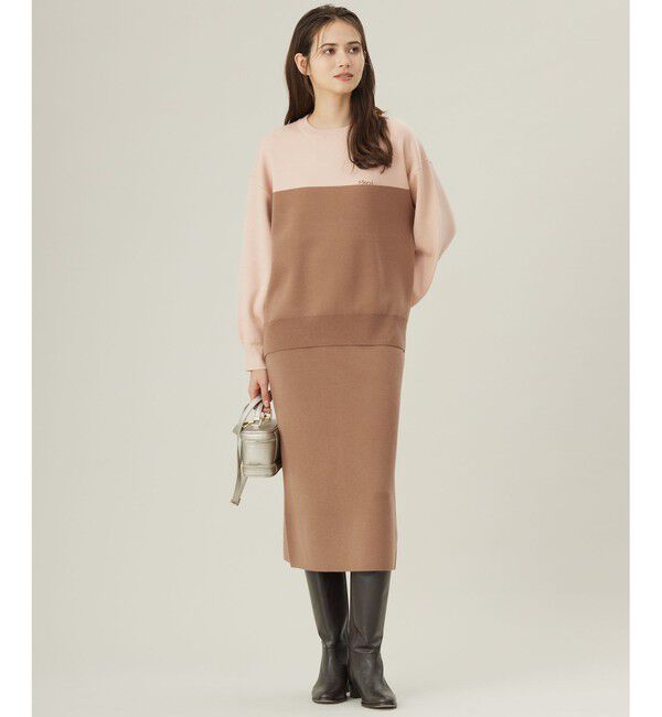 自由区「【カタログ掲載・セットアップ対応・洗える】スムージーブロッキング ニット」|ニット・セーター|