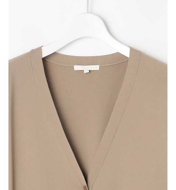 自由区「【接触冷感・UVカット・洗える】クレープストレッチニット カーディガン」|カーディガン|